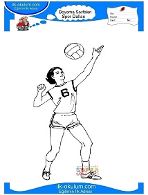Çocuklar İçin Voleybol Boyama Sayfaları 